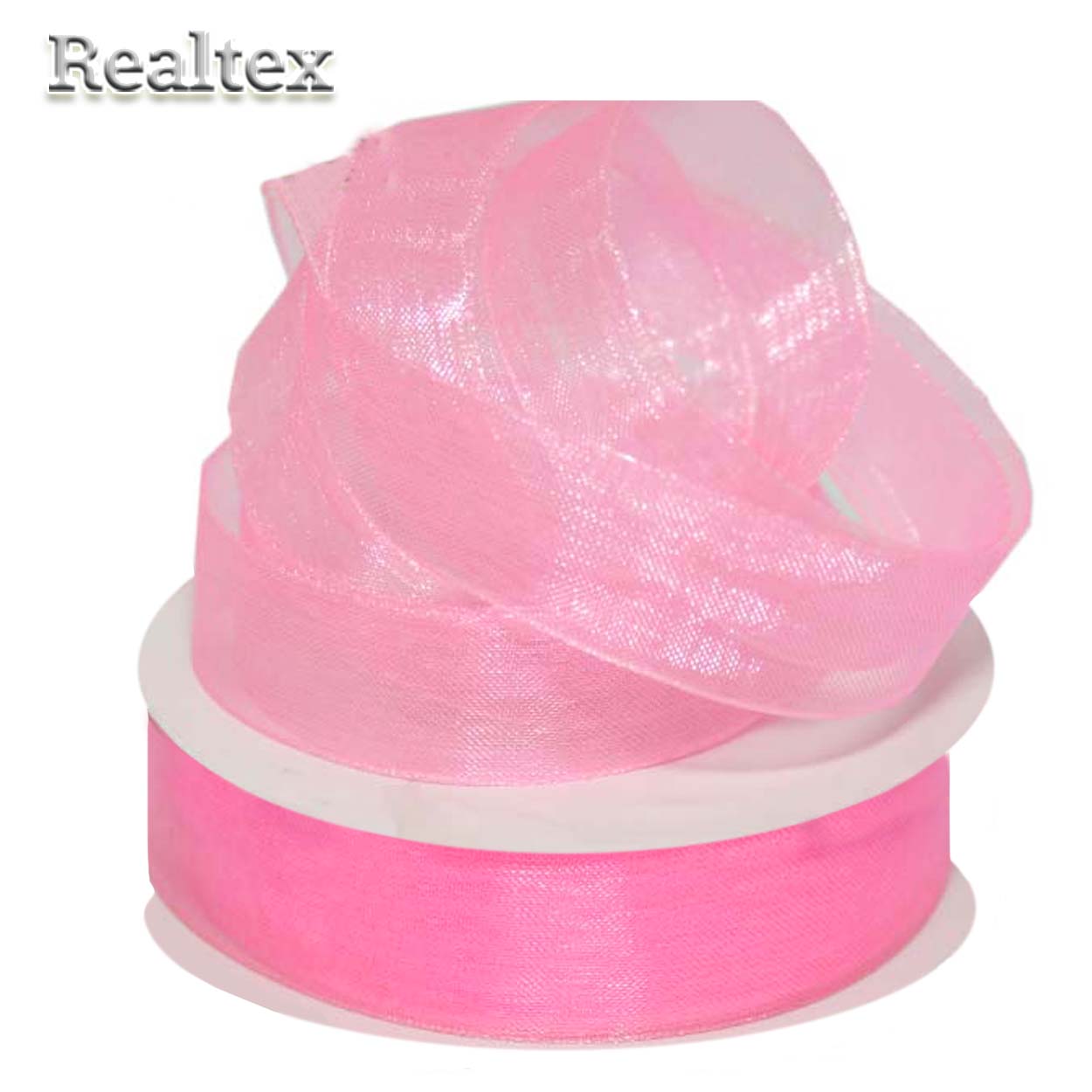Лента капроновая 15мм Realtex цв.3033 розовый