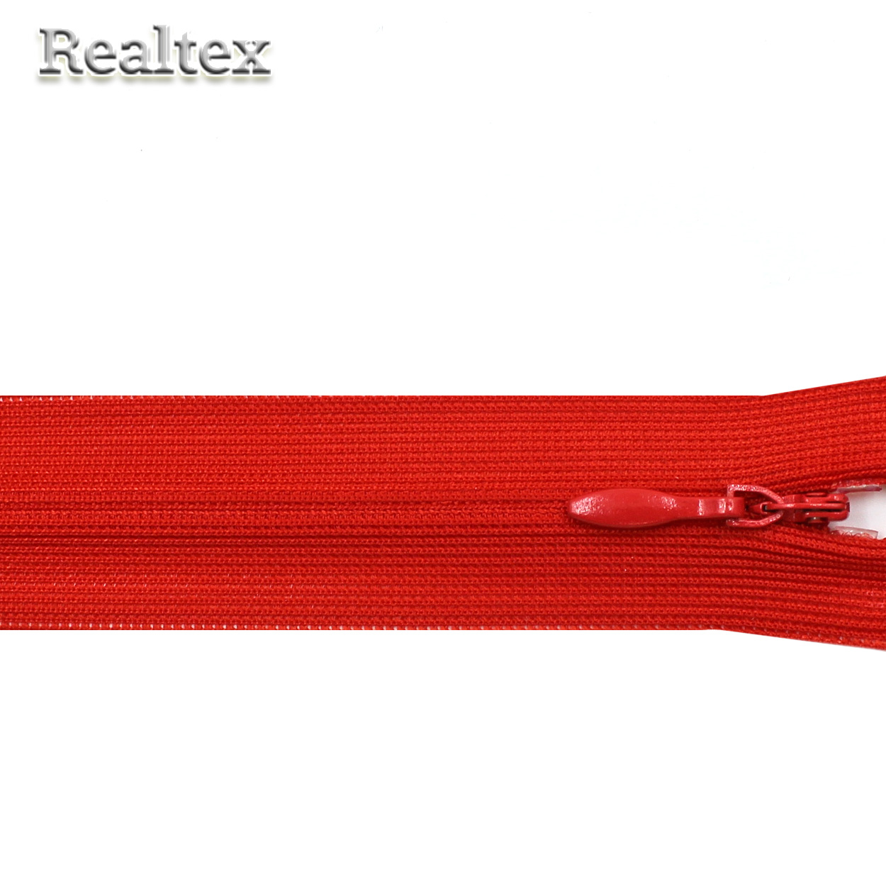 Молния потайная G-013P 50см цв.344 алое пламя