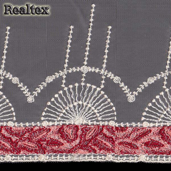 Кружево на сетке 180мм MS 55-4034A цв.AV22+AV23+AV27