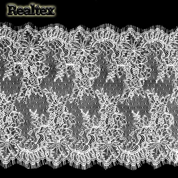 Кружево Realtex "реснички" 230мм SM 9829 цв.белый