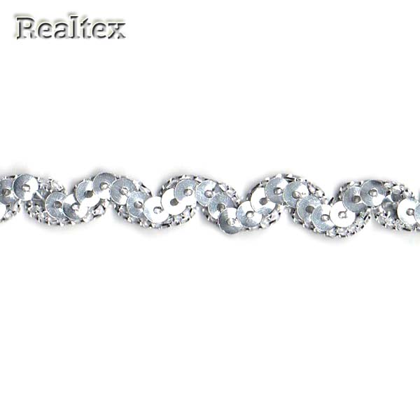 Тесьма металлизированная 10мм MTR-10 цв.серебро