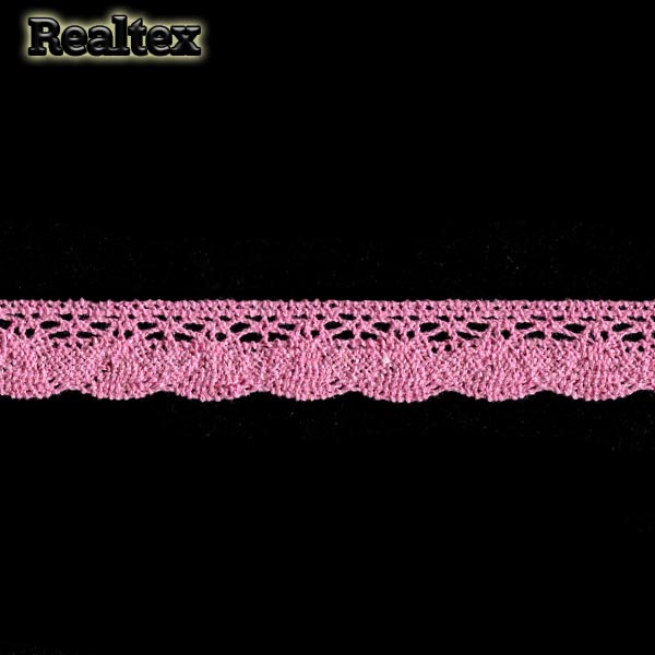 Кружево вязаное  19мм 19.01.110 (25м) цв.13 розовый