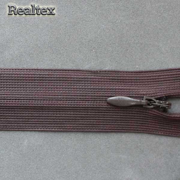  Молния потайная Т.3 20см цв.304 темно-коричневый