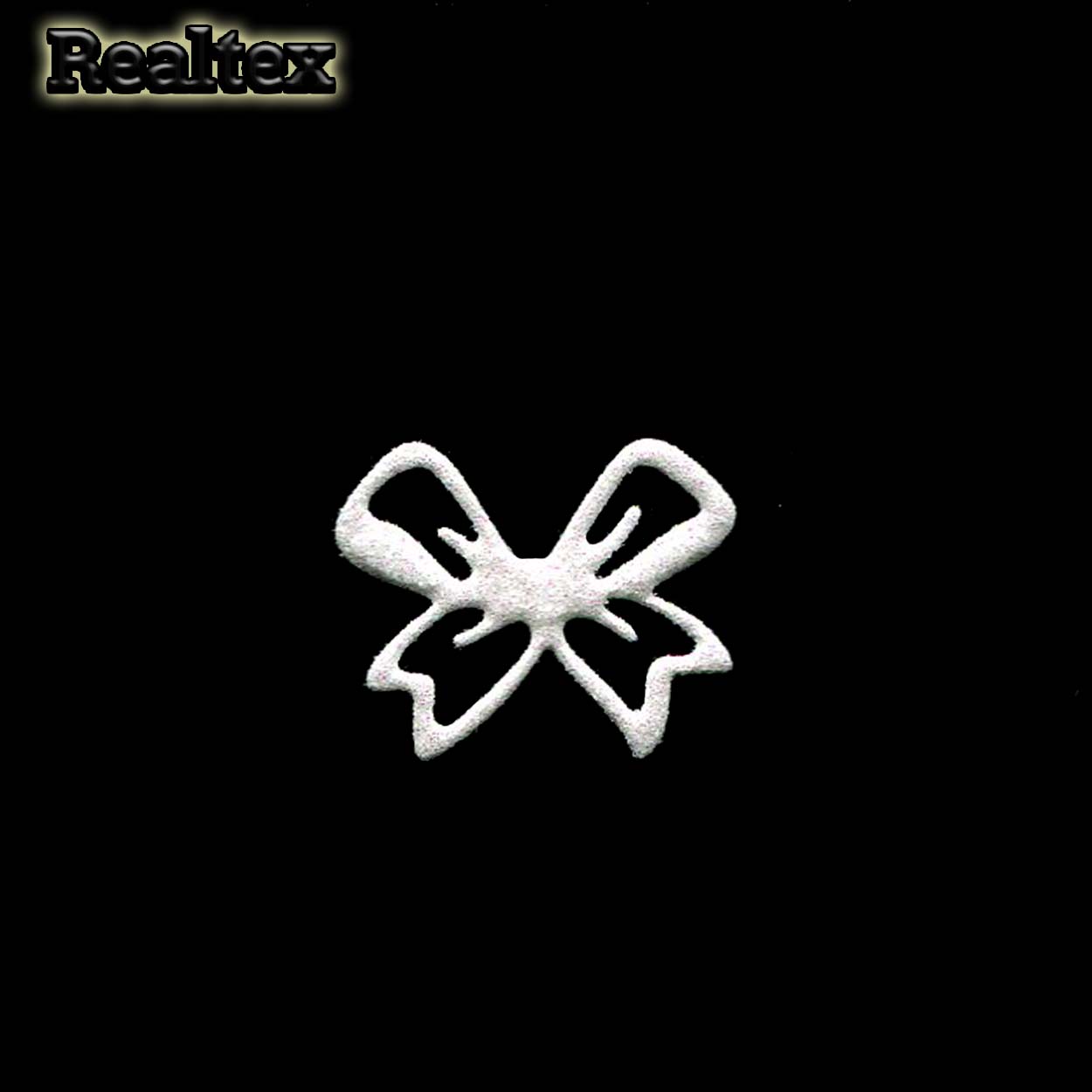 Набор "Бантики" №01 из глиттерного фоамирана 30*24мм (10 шт) цв.белый