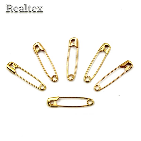 Булавки английские "Realtex" SUN №00 24мм цв.золото 