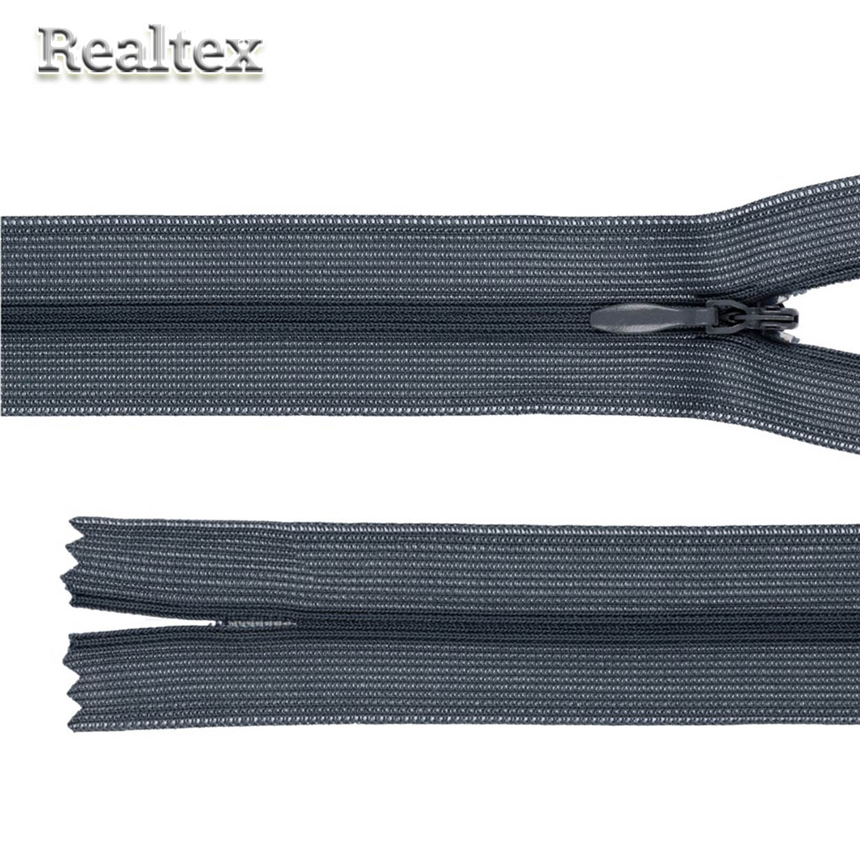 Молния потайная G-013P 60см цв.309 тёмно-серый