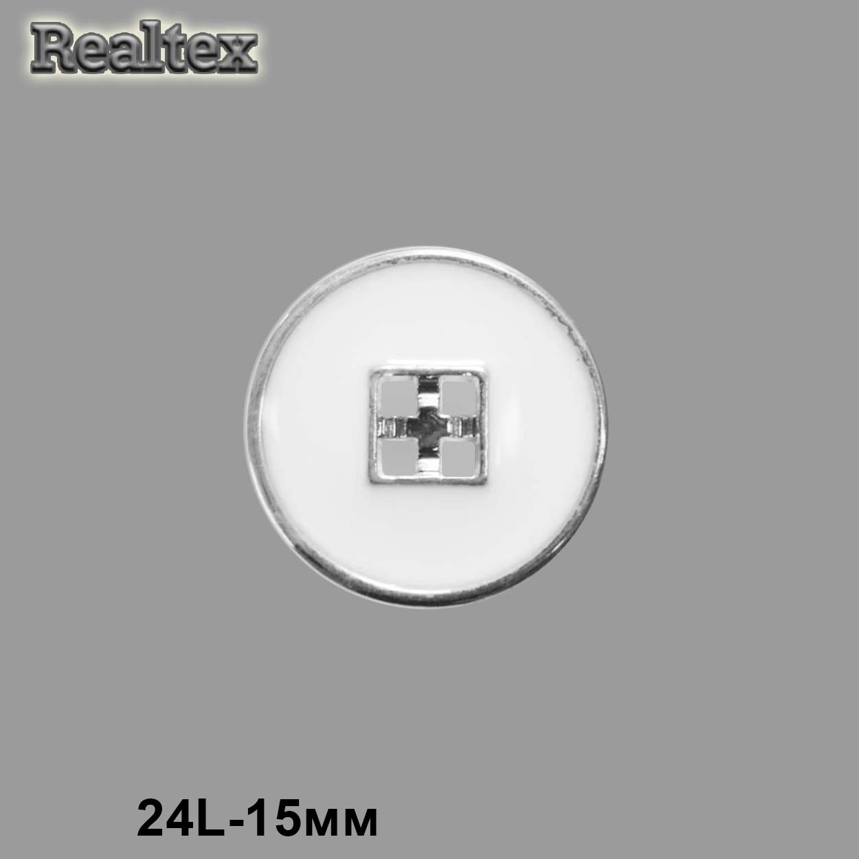 Пуговицы TX 3495 24L (72шт) цв.White/S 