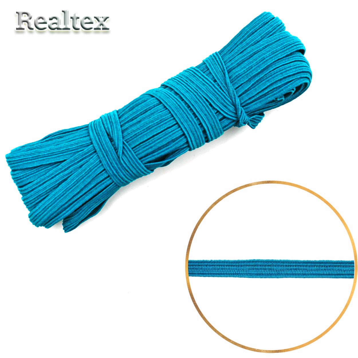 Резинка-вздержка Россия 7мм С3323 (5шт*10м) цв.13 бирюза