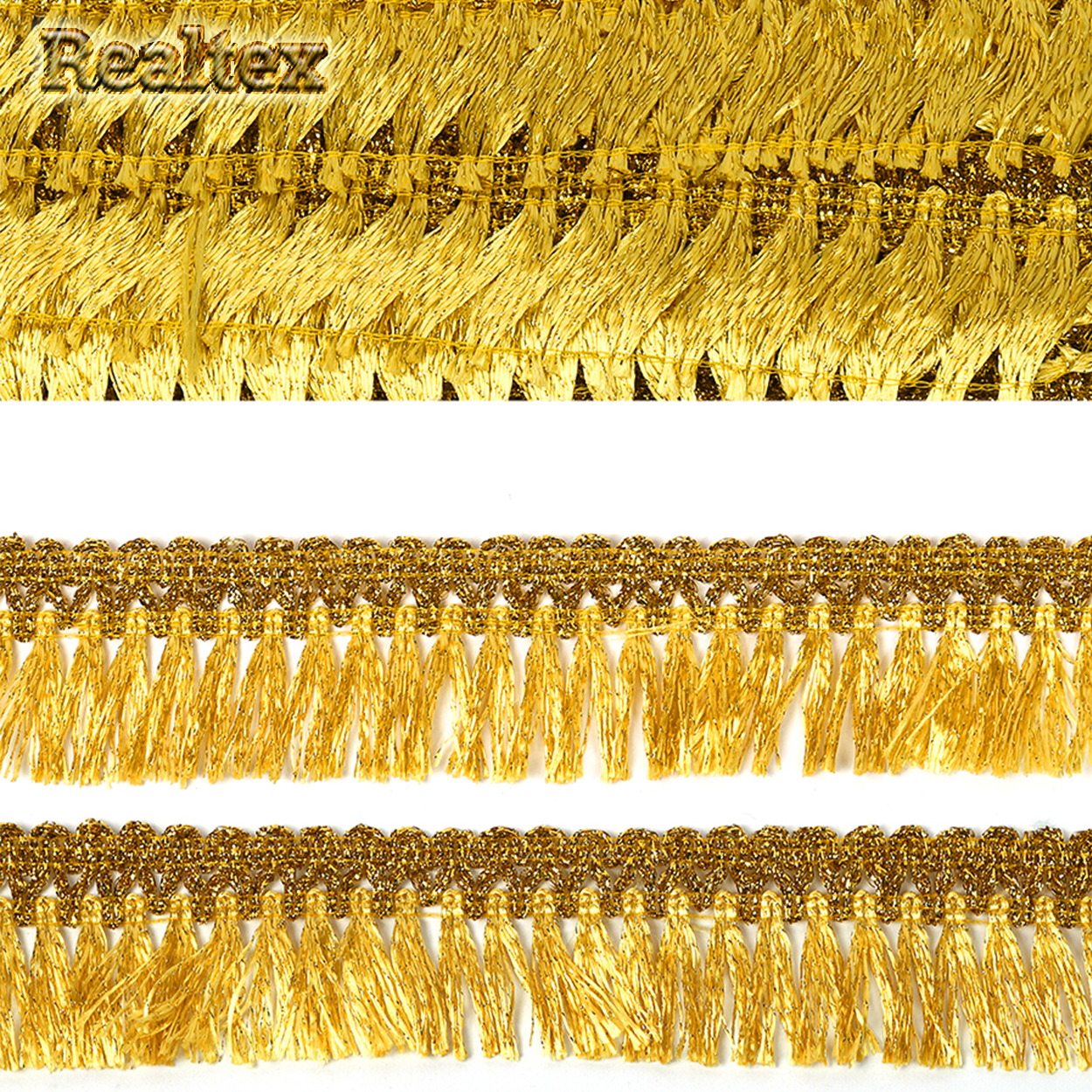 Тесьма металлизированная  45мм TBY 6501 (13,7м) цв.золото