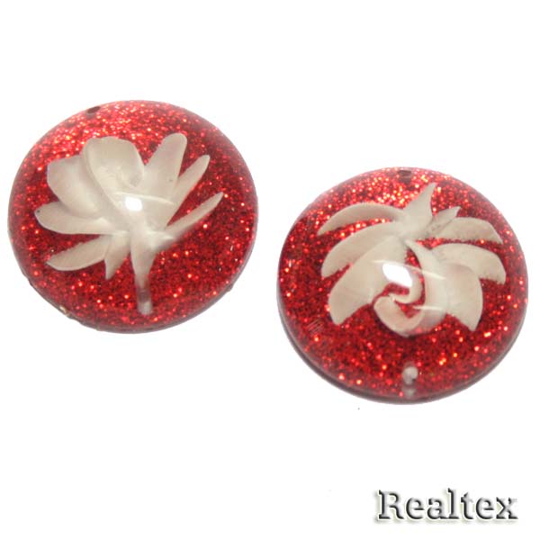 Стразы пластиковые пришивные AB-7 малые цв.красный 