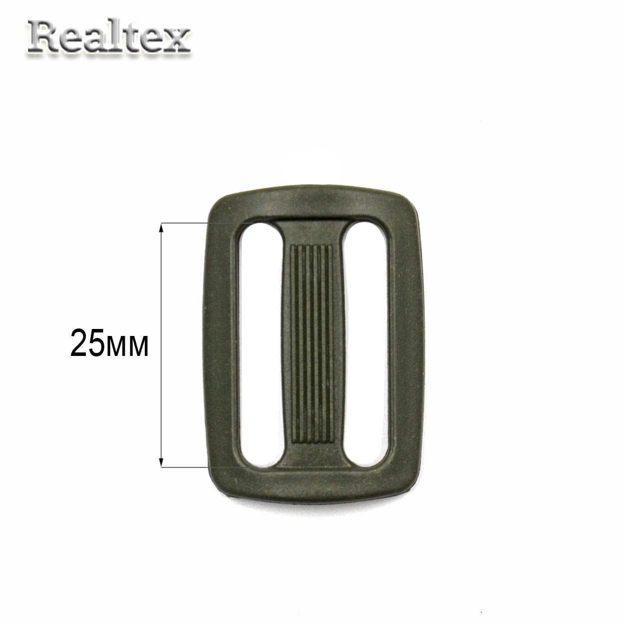 Пряжка двухщелевая 25мм ДЩ цв.хаки