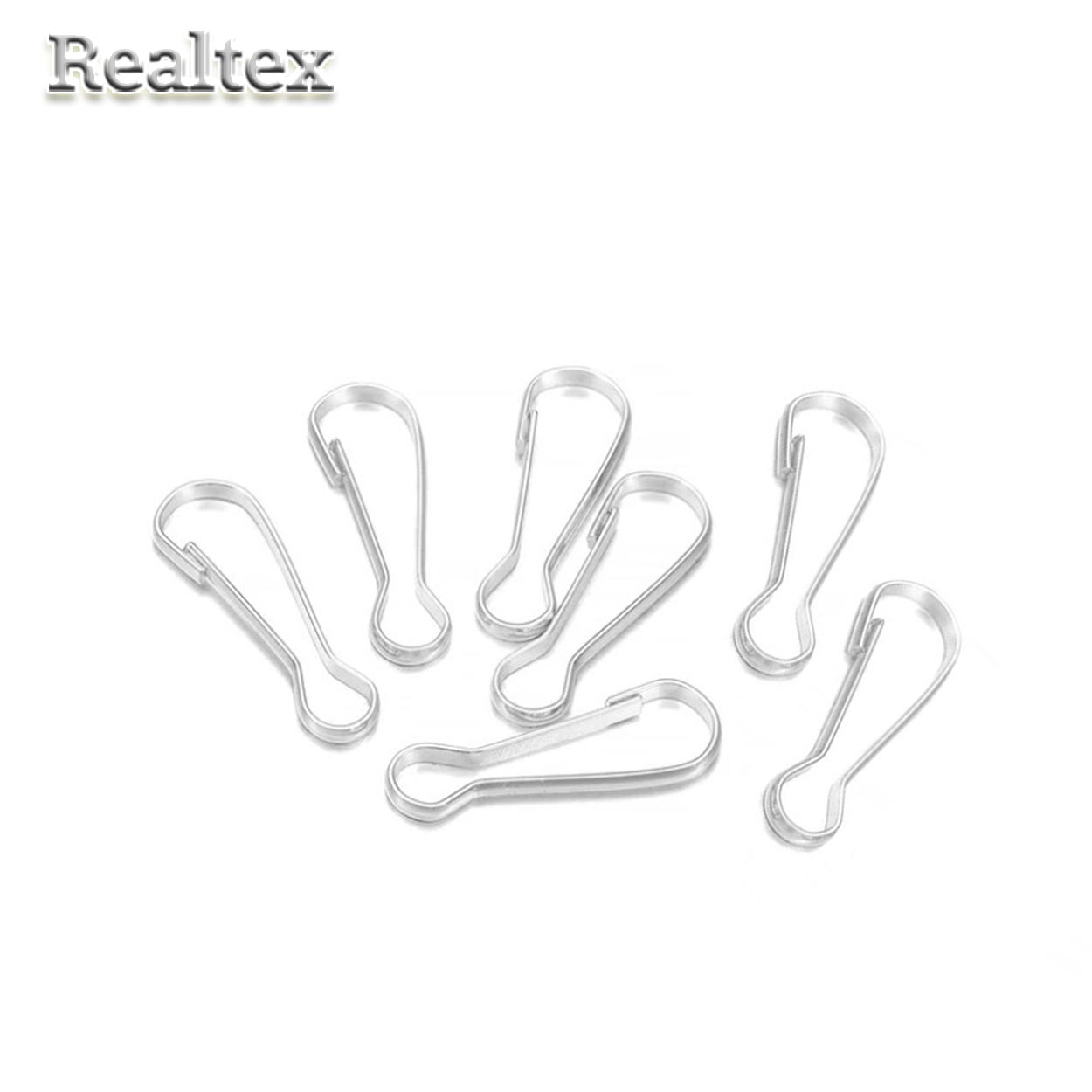 Застежка для бижутерии  "Realtex" карабин проволочный R-312 11*3мм цв.серебро