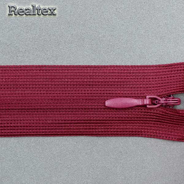 Молния потайная Т.3 20см цв.177 бордо