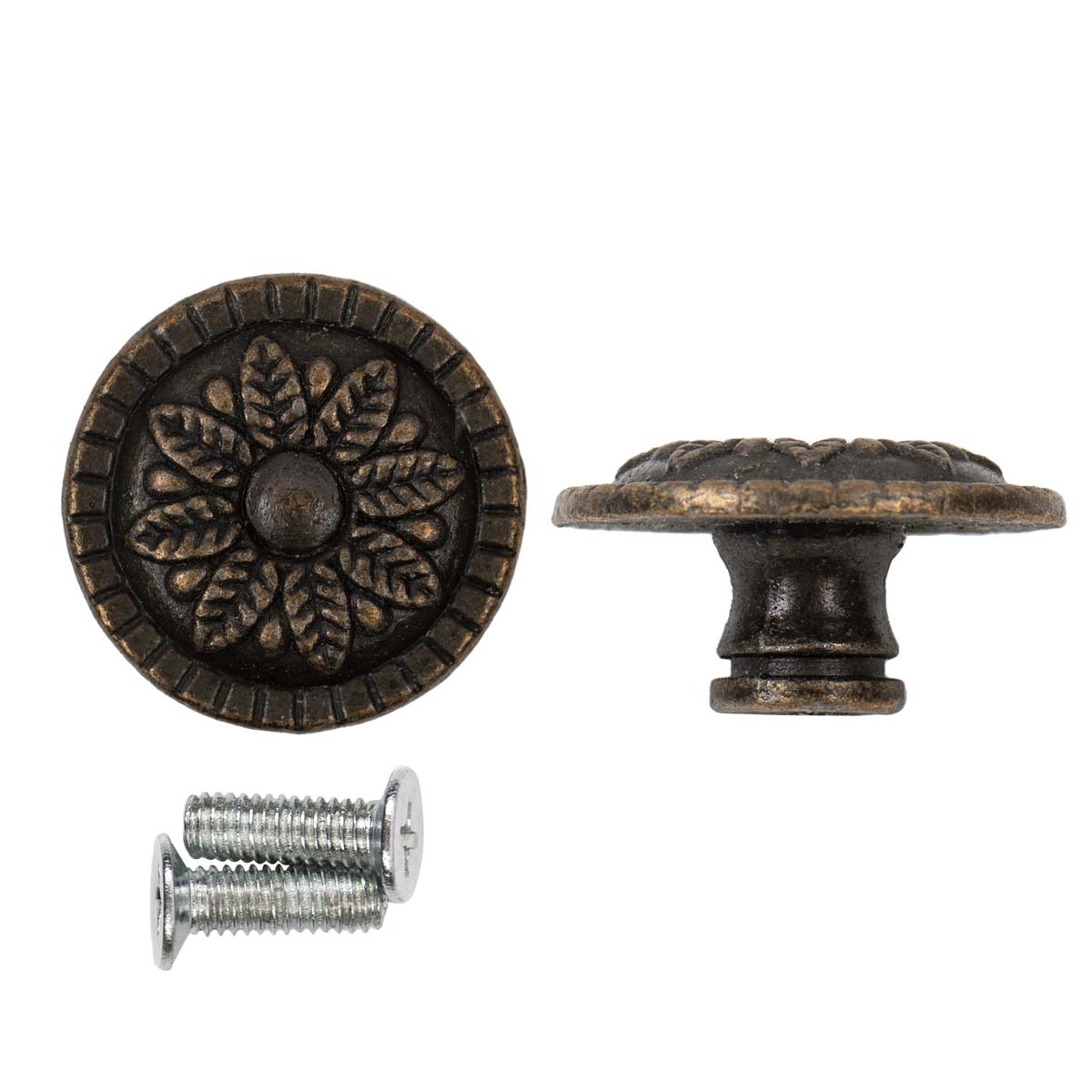 Ручка для шкатулок декоративная "Промысел" WF-016 3*2,8см (1шт) цв.бронза  