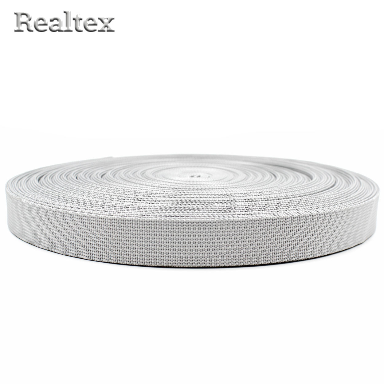  Лента ременная Реалтекс Premium 25мм (45,7м) цв.19 светло-серый