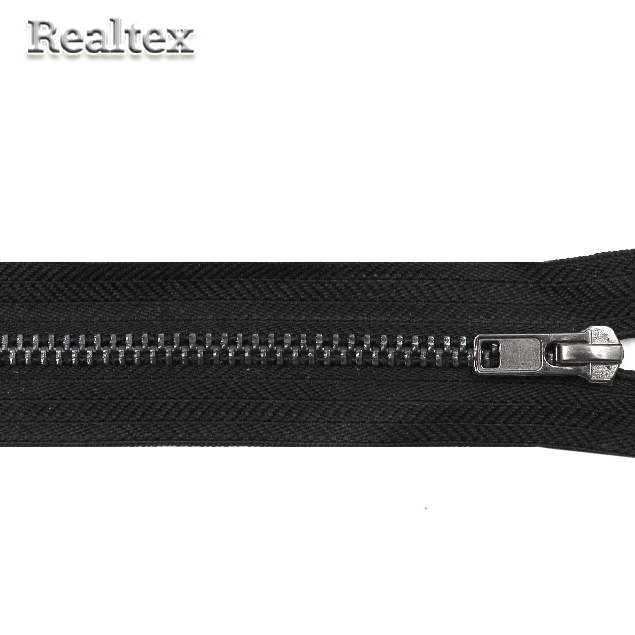 Молнии джинсовые Т.4 18см неразъёмная цв.черный никель/черный