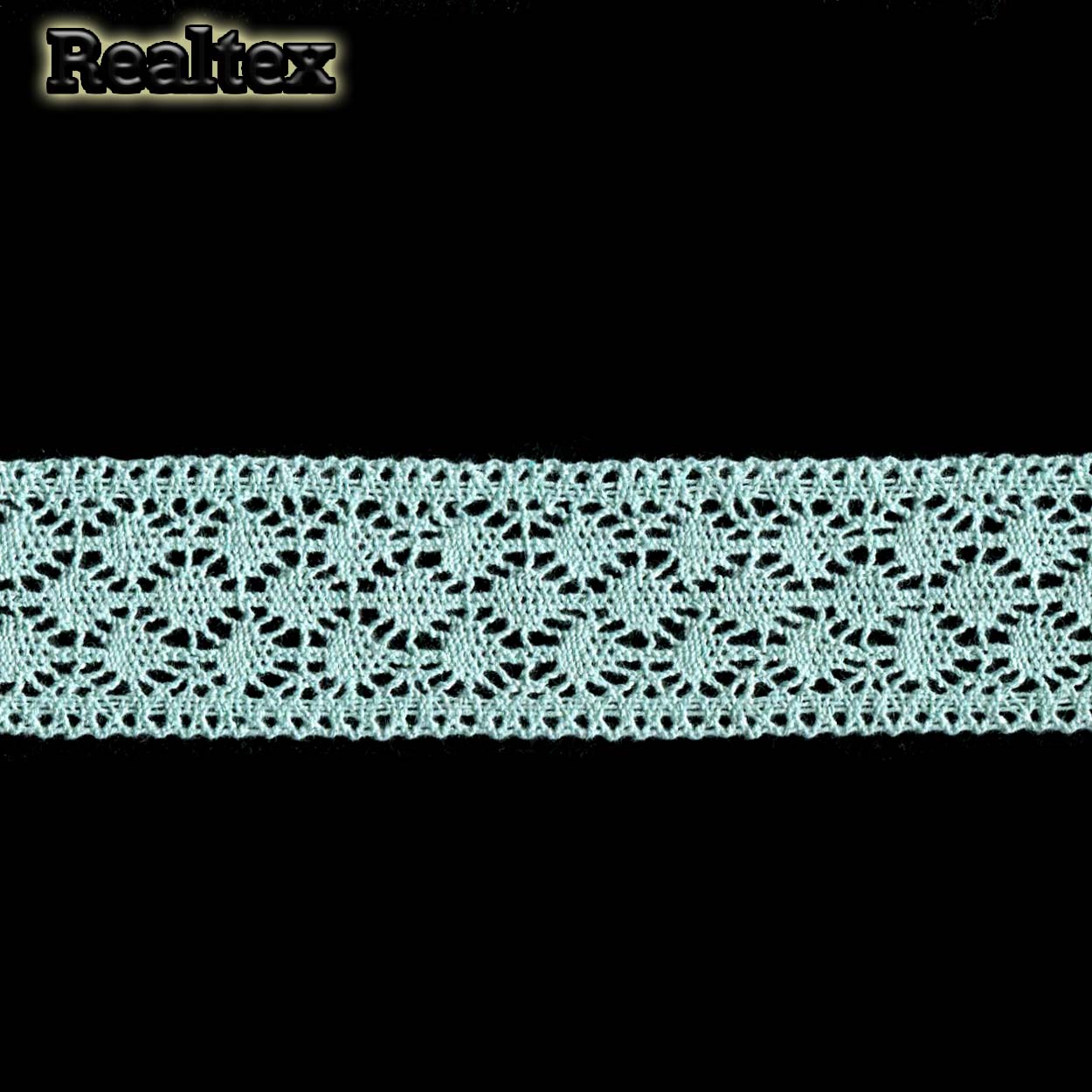 Кружево вязаное  38мм 38.01.164 цв.19 мята