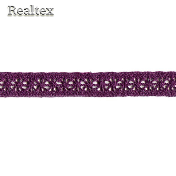 Кружево вязаное  15мм 15.01.099 (25м) цв.28 фиолетовый