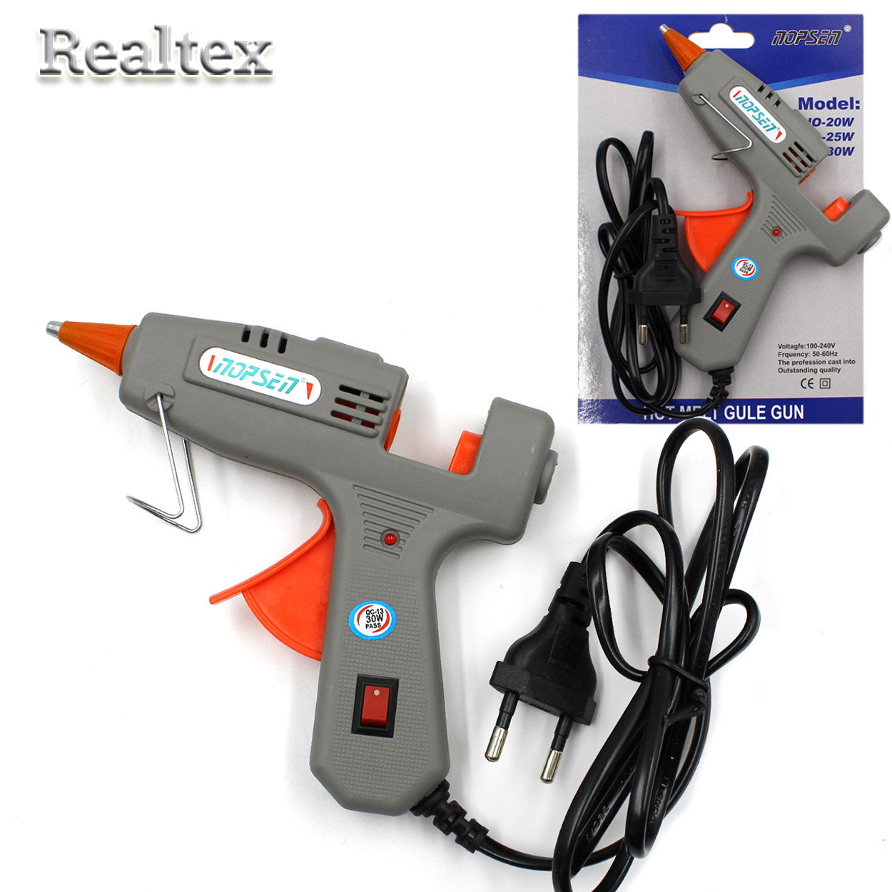 Клеевой пистолет Realtex NOPSEN QC-13 малый с выкл (30W)