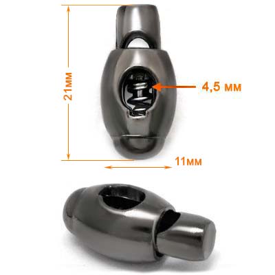 Фиксатор пластиковый ВЖС1006Б (50шт) цв.чёрный никель