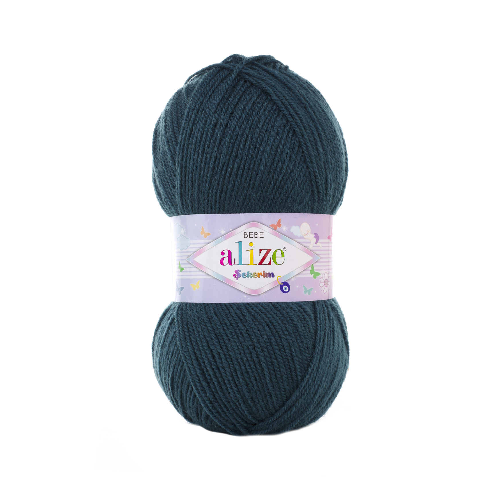 Пряжа Alize "Sekerim Bebe" (100гр) цв.403 морская волна
