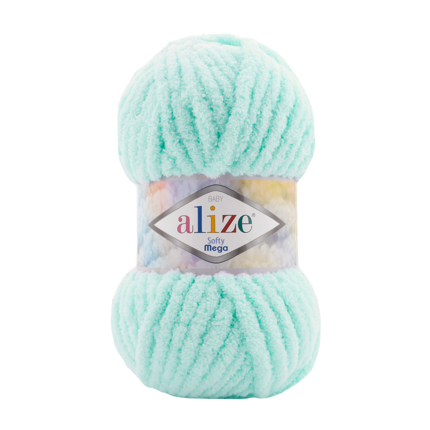 Пряжа Alize "Softy Mega" (100гр) цв.669 светлая бирюза 