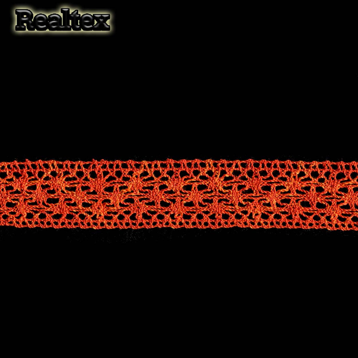 Кружево вязаное  30мм 30.01.010 цв.14 оранжевый