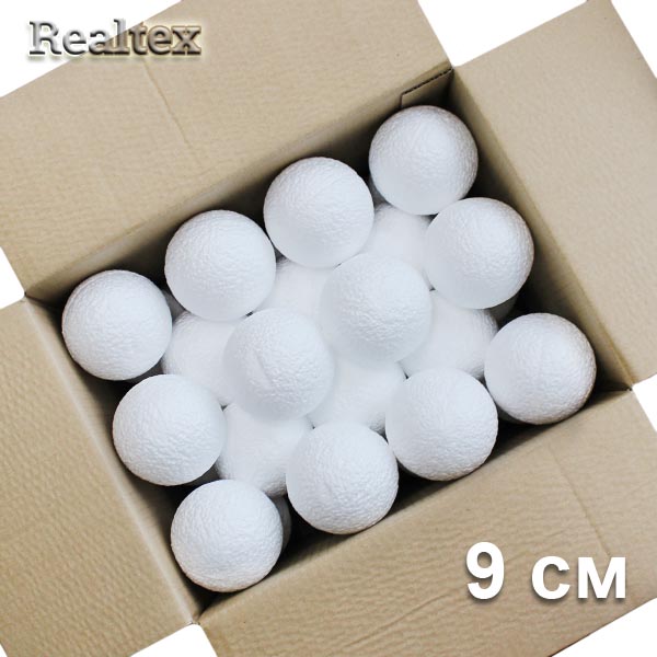 Заготовка для декорирования Шар 9см (40шт) (пенопласт пористый)