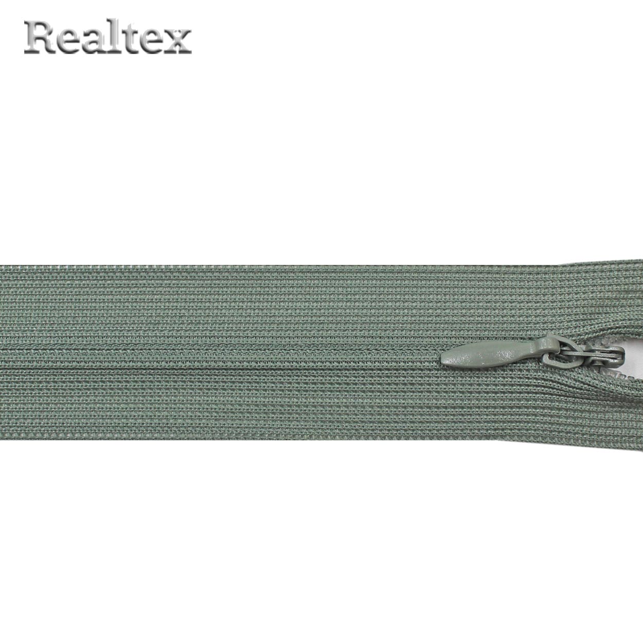 Молния потайная G-013P 20см цв.312 серо-зелёный