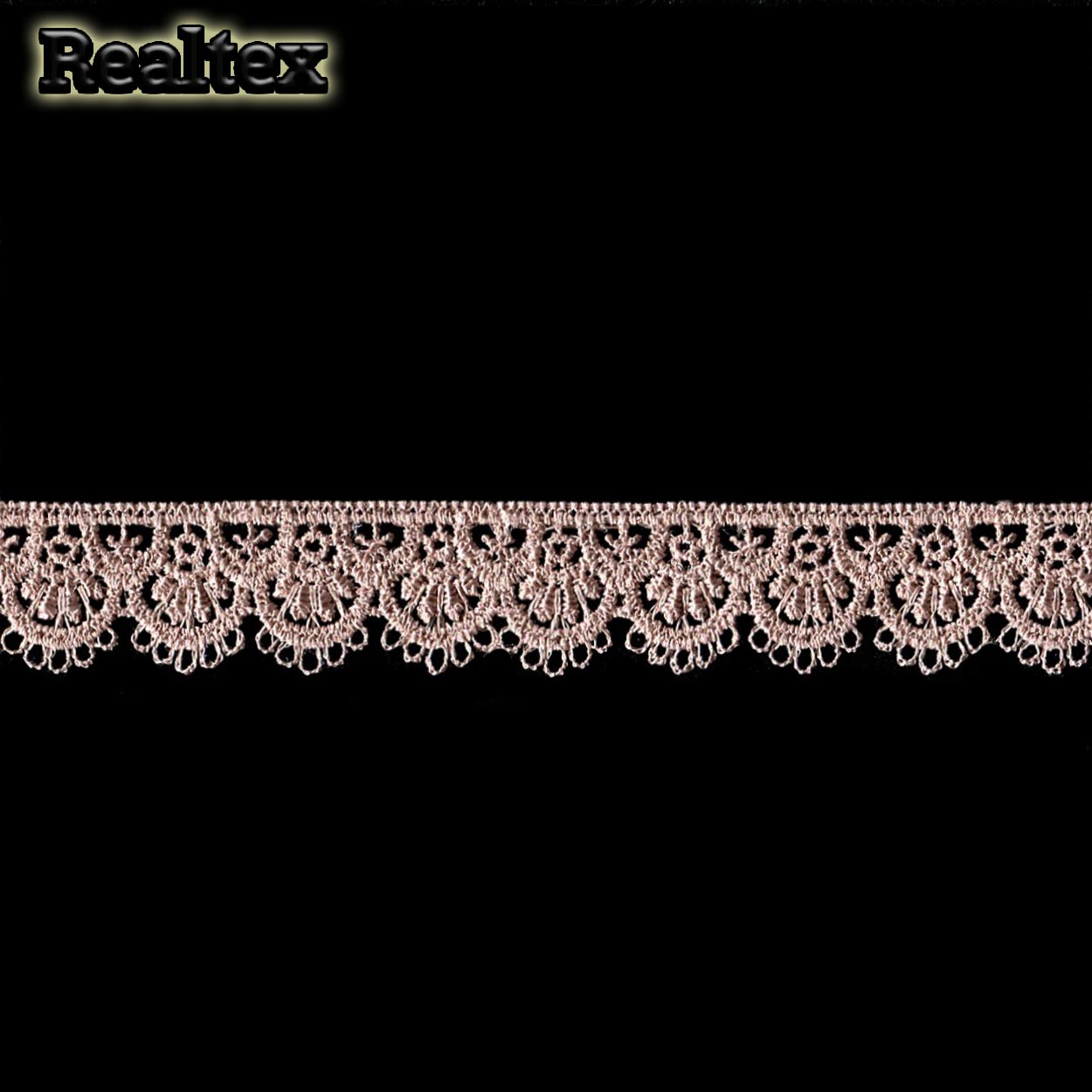 Кружево  гипюр  Realtex  18мм LF-190/CS091 цв.361 пудровый