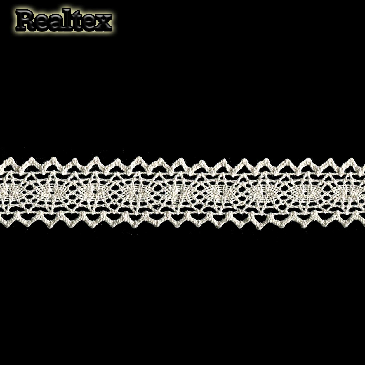 Кружево вязаное  25мм 25.01.079 цв.04 лён