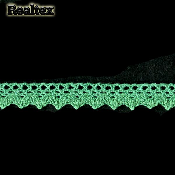Кружево вязаное  16мм 16.01.078 цв.31 зеленый