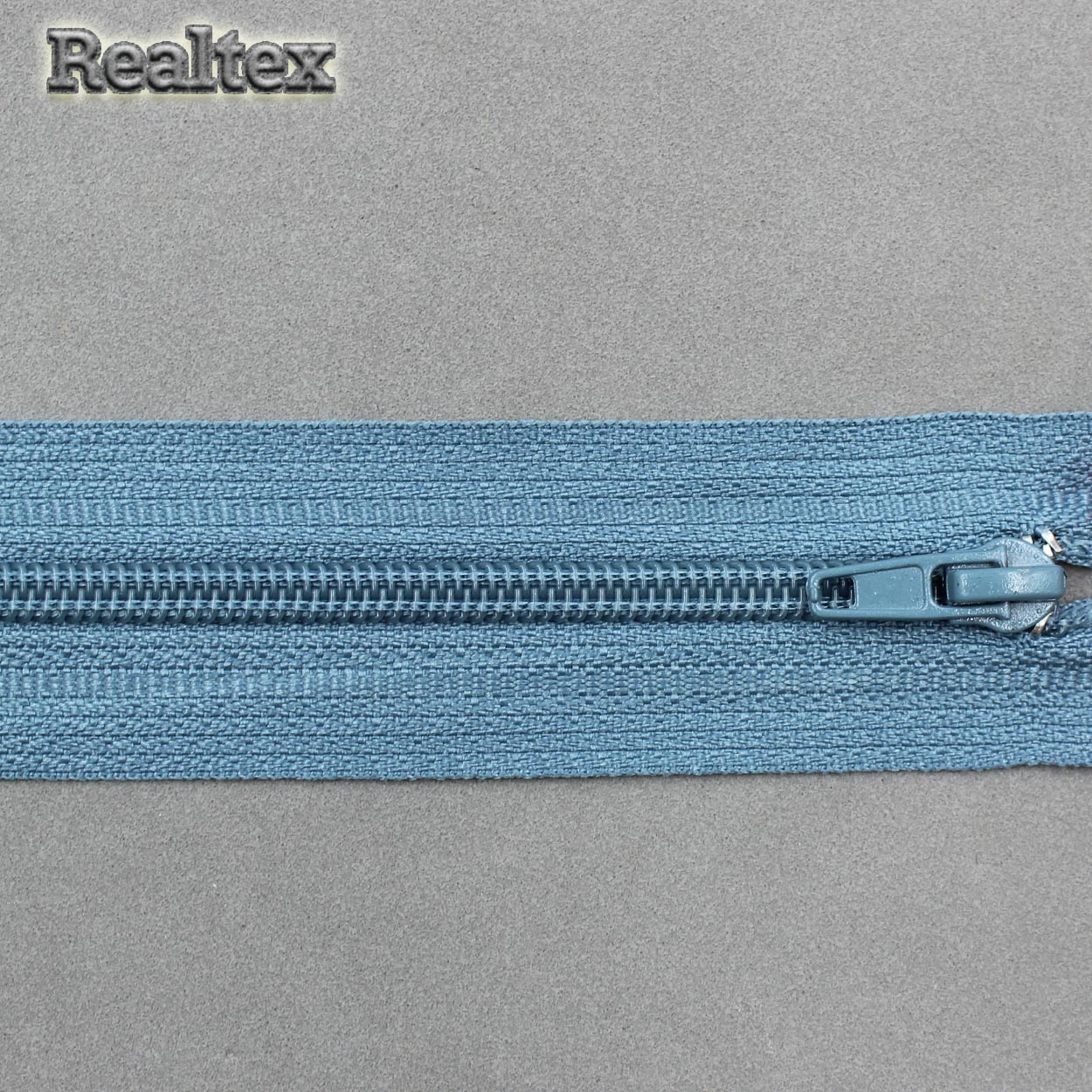 Молния витая Т.4 20см неразъемная замок автомат цв.315 серо-голубой