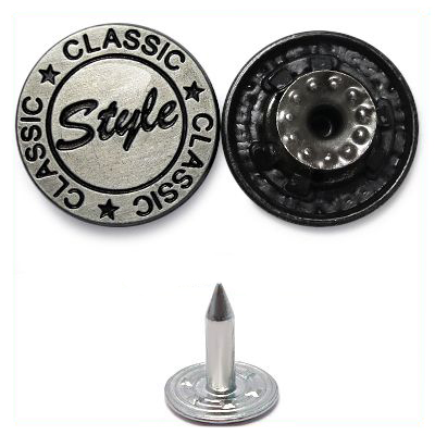 Пуговица джинсовая 18мм ГХН-14878Б (болт) цв.чернёное серебро