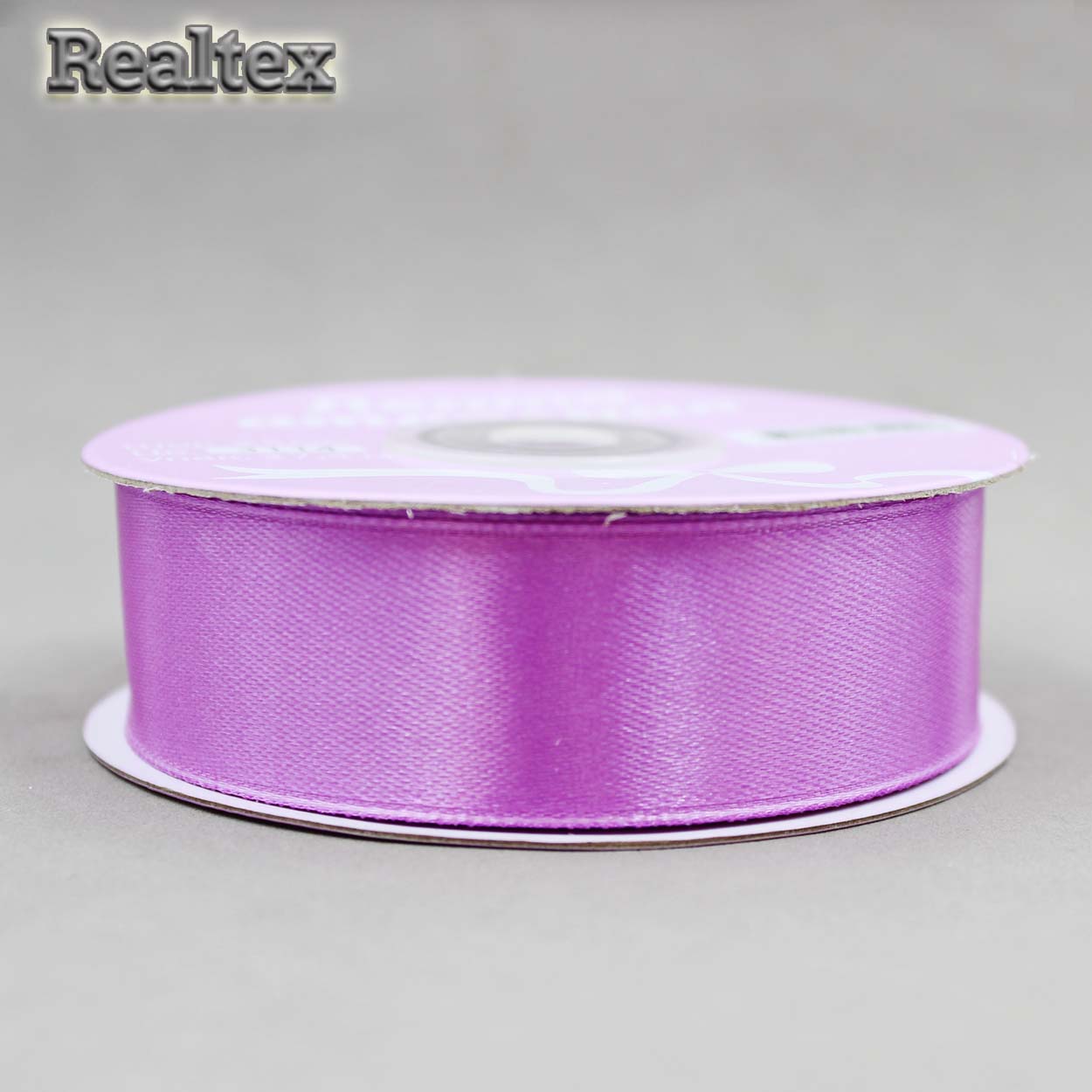 Лента атласная 25мм Realtex (27,4м) цв.3114 фиолетовый