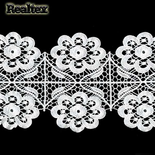 Кружево гипюр 180мм A1841 цв.белый