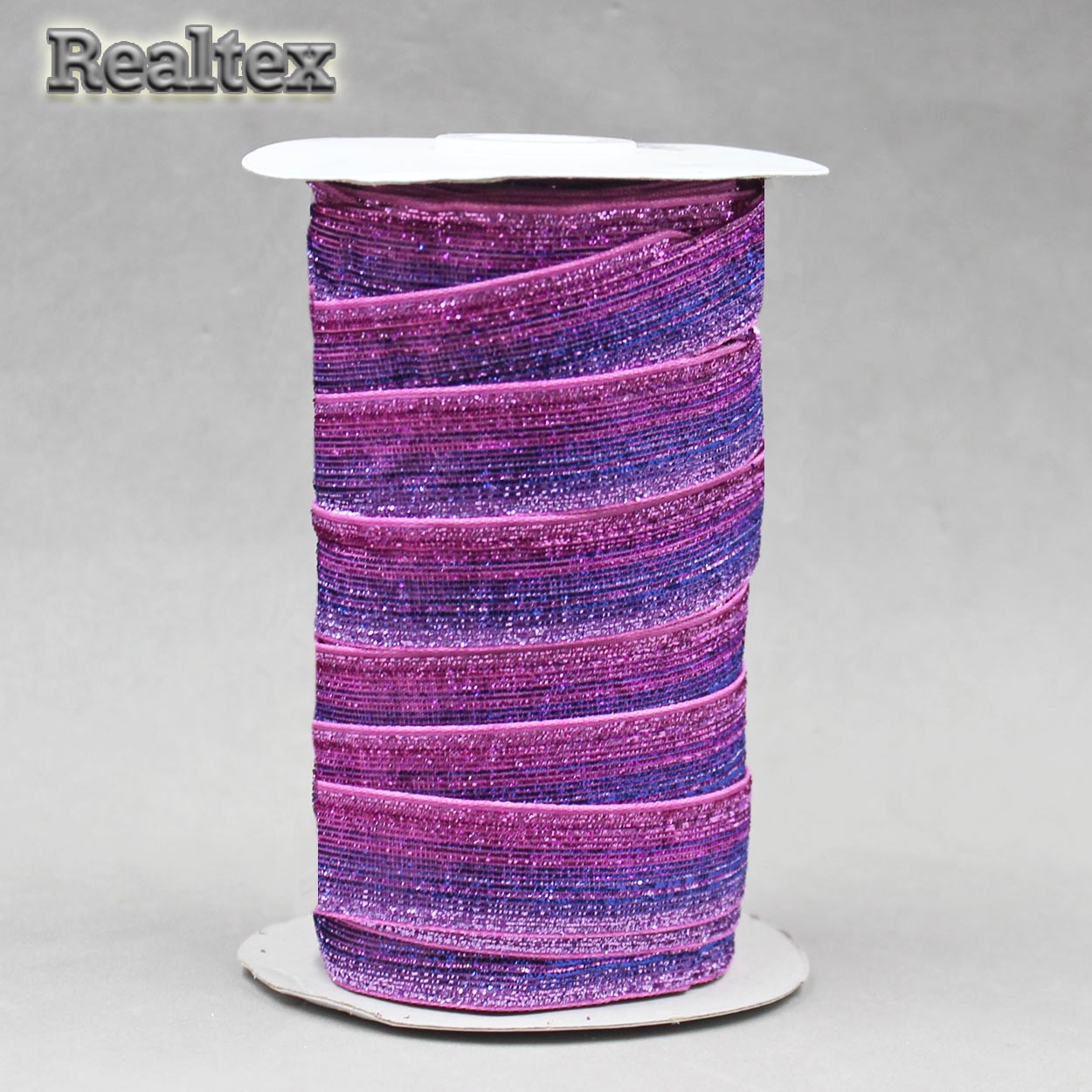 Лента бархатная люрекс RS 20мм цв.38 mix