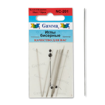 Иглы NC-201 бисерные d=0,5мм "Гамма"