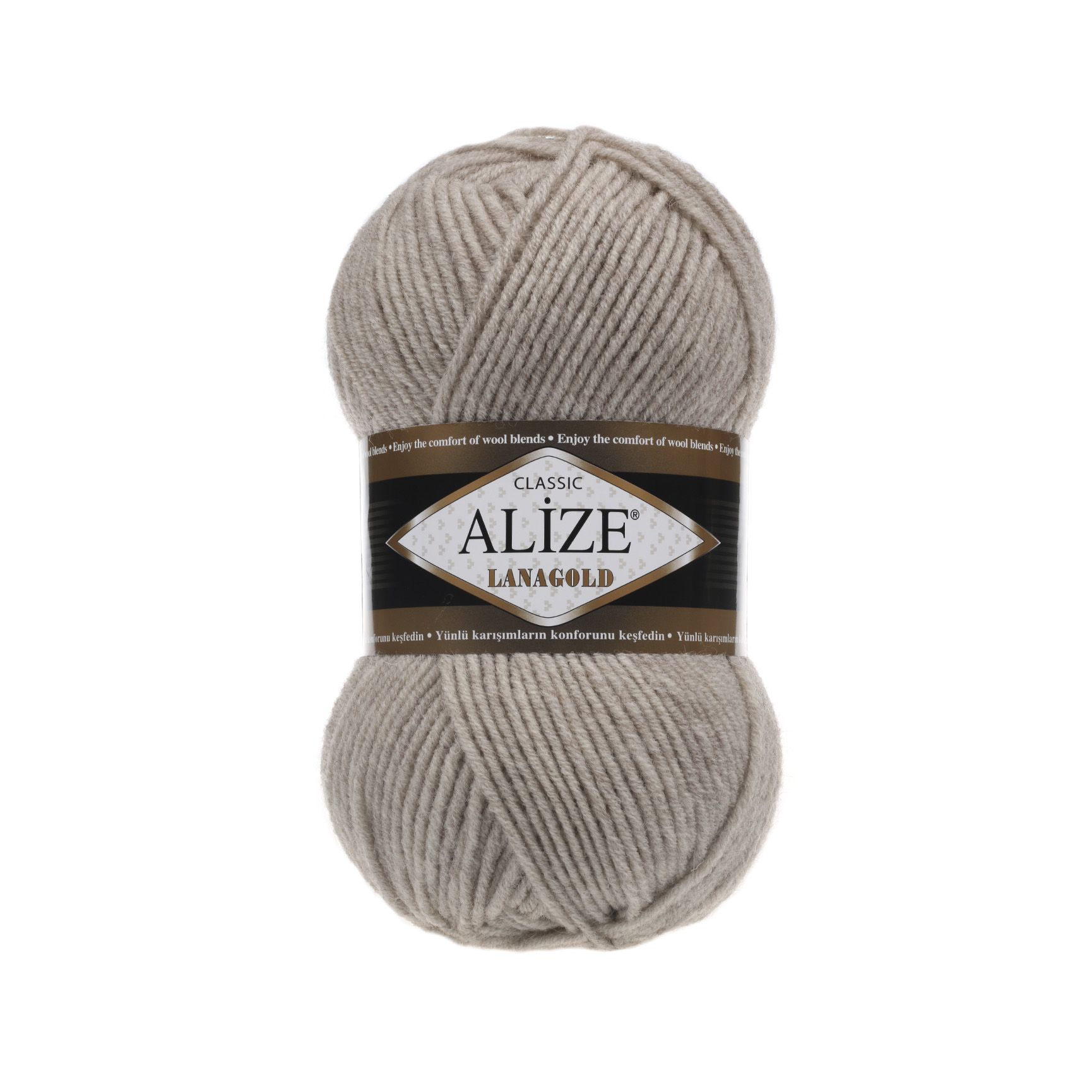 Пряжа Alize "Lana Gold" (0,5кг) цв.152 бежевый меланж 