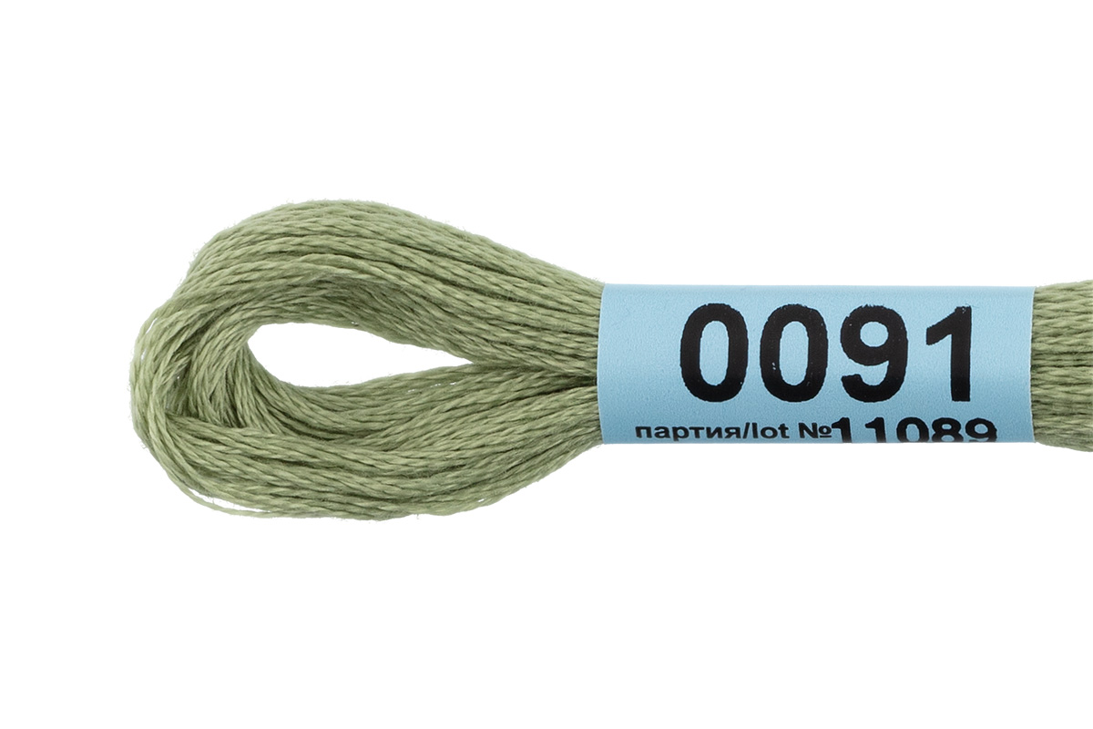 Мулине "Гамма" цв.0091 св.сер-зеленый