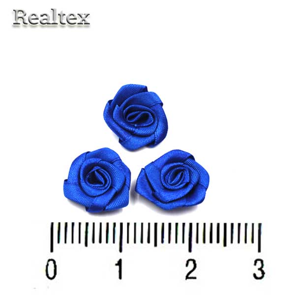 Розочки пришивные атласные Realtex R-2 цв.электрик
