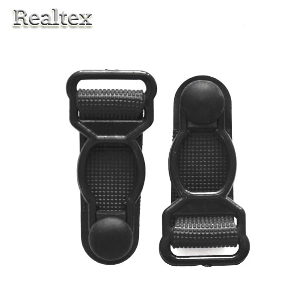 Застежка для пояса для чулок пластиковая 10мм Realtex цв.черный