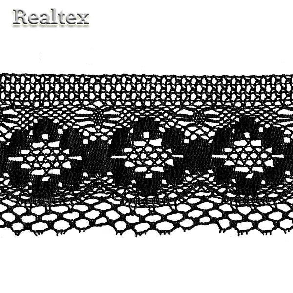 Кружево вязаное 125мм 125.01.173 цв.26 черный