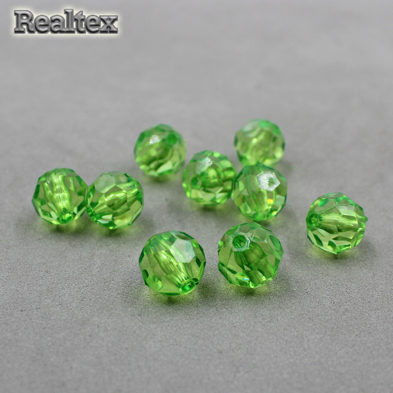 Бусины акриловые 3243 14мм (100гр) цв.10 зелёный