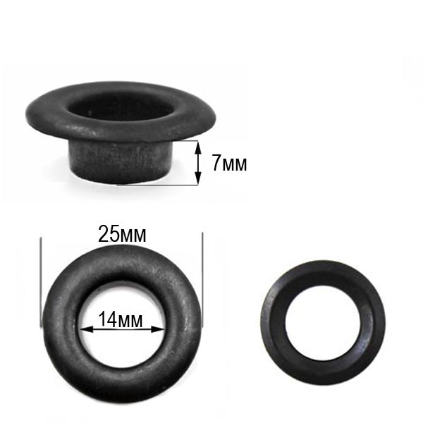 Люверсы №27 (14мм) с кольцами цв.оксид