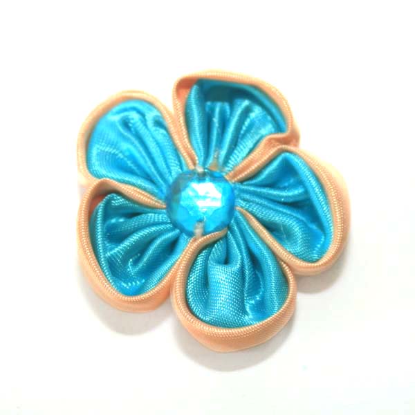 Цветочки пришивные 1-440 цв.бирюзовый
