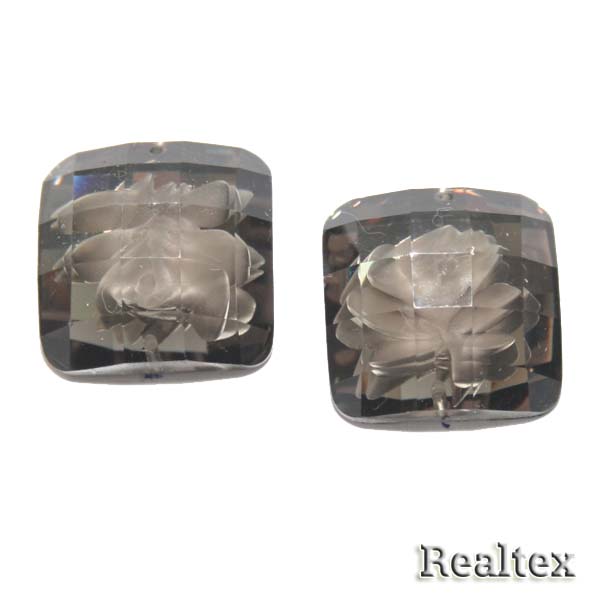 Стразы пластиковые пришивные AB-3 малые цв.серый 