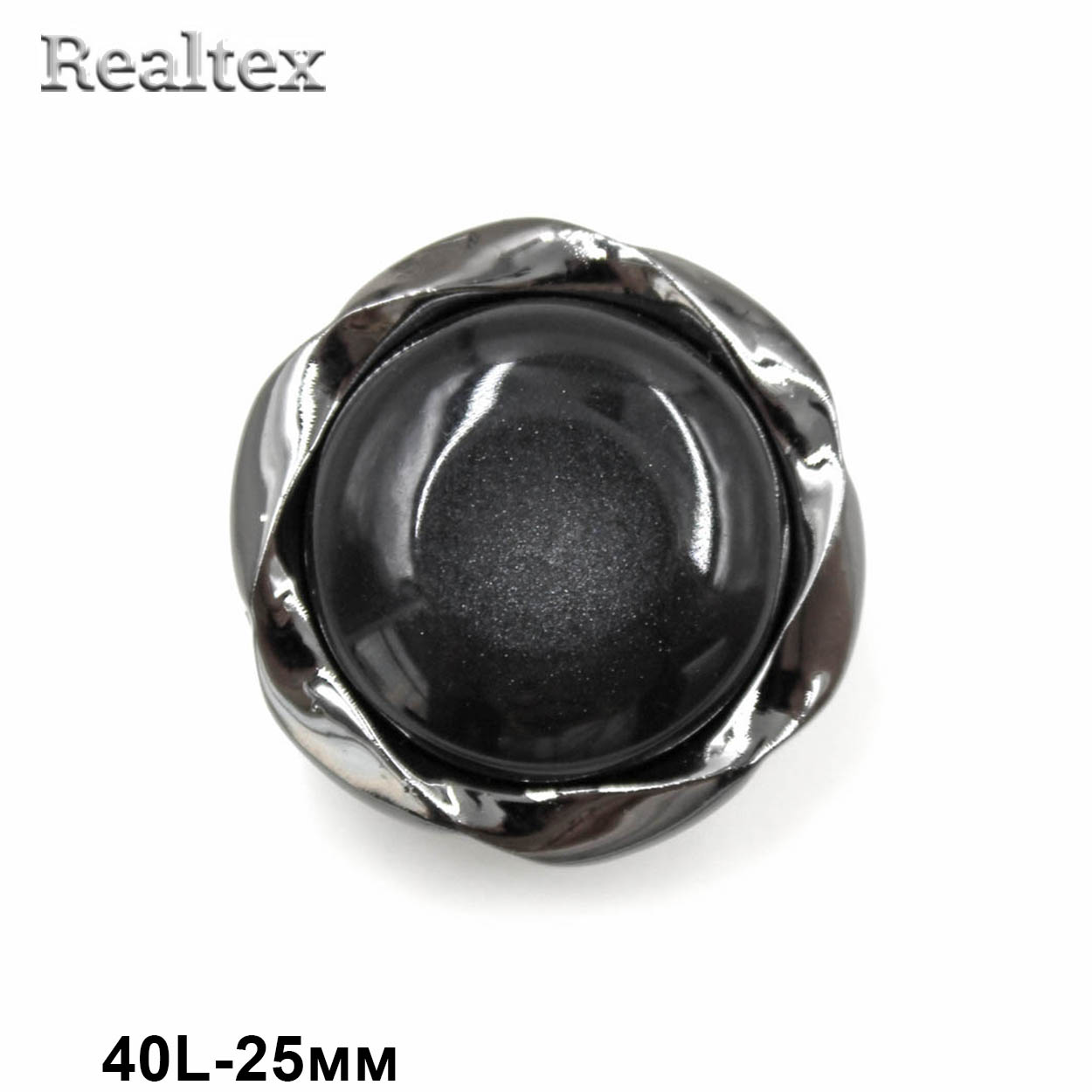 Пуговицы VB 12 40L (10шт) цв.черный/темный никель