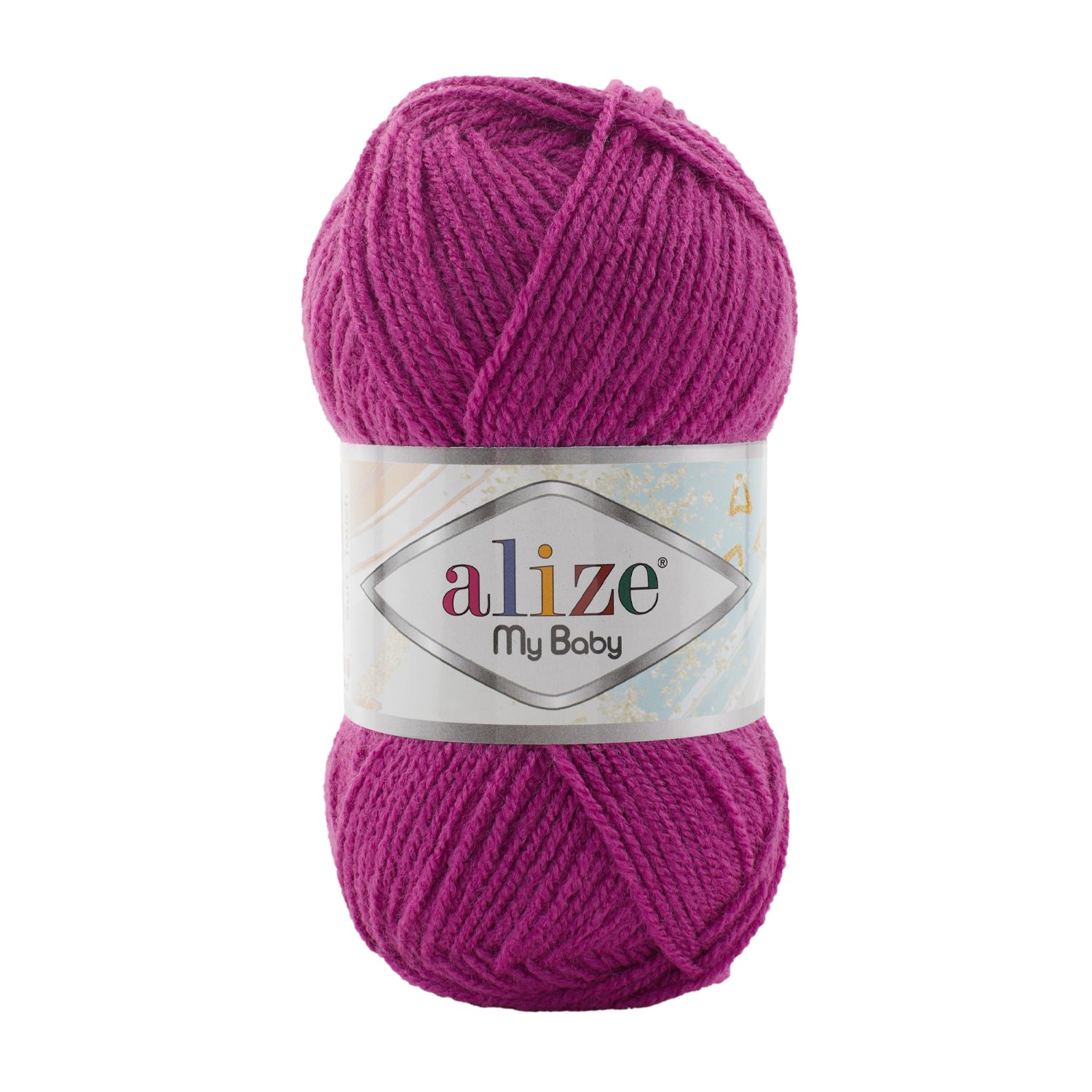 Пряжа Alize "My Baby" (50гр) цв.130 тем.мальва 