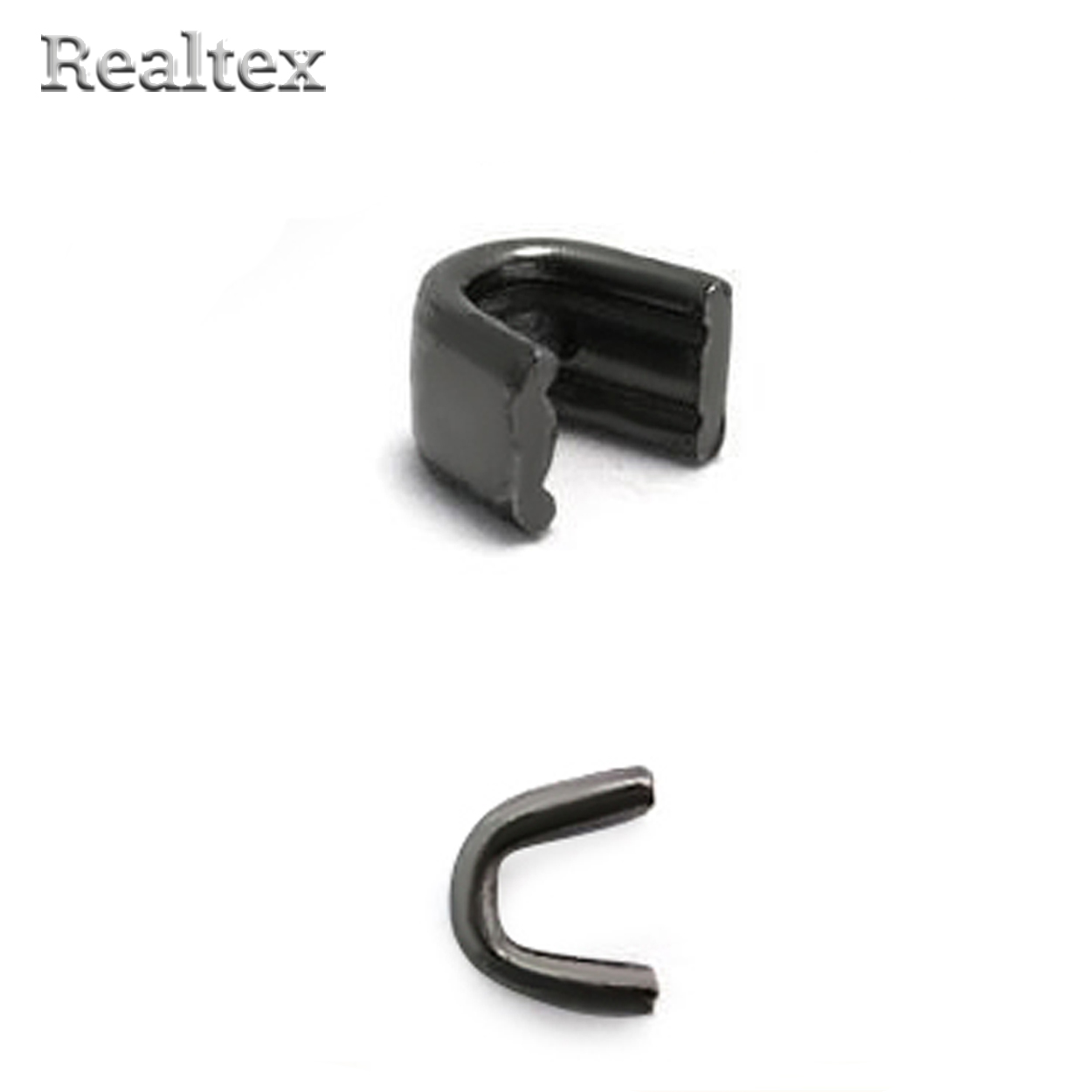 Ограничитель Realtex верхний для молний металл. Т.8 (200шт) цв.черный никель 
